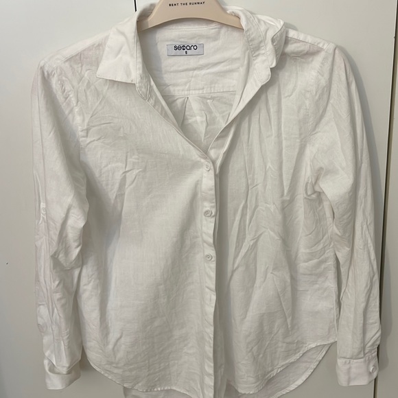 Moving sale Searo white button down top size S - Picture 1 of 4